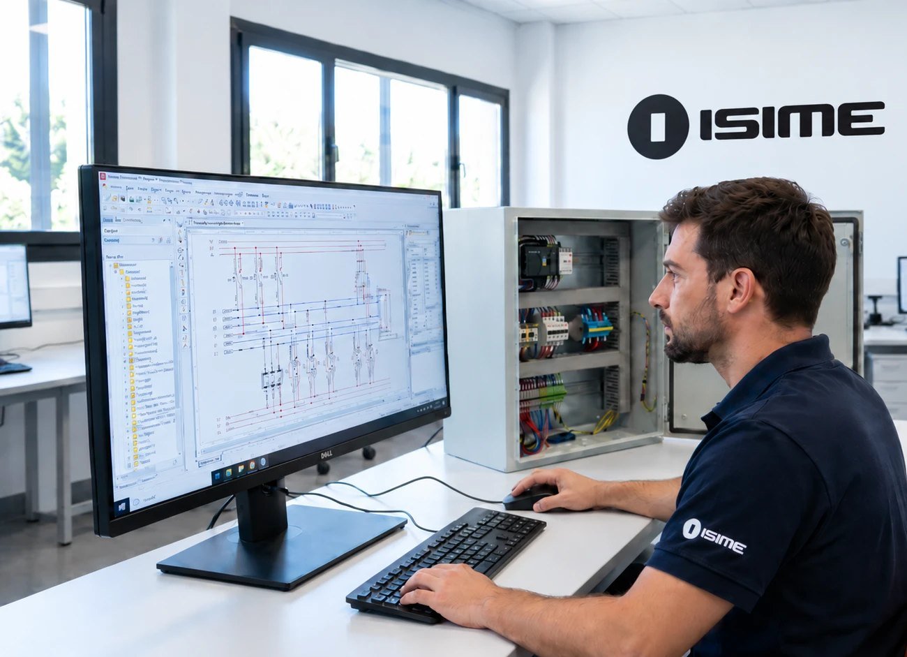 Ingeniero de ISIME diseñando esquemas eléctricos en EPLAN